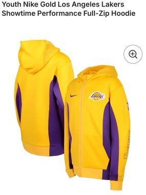 Youth Nike LA Lakers Showtime Performance Full-Zip Hoodie size 10/12 Medium